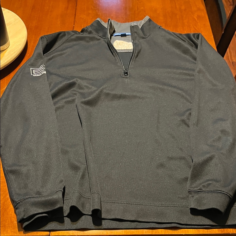 Port Authority Black Zip-Up Men's Sweater